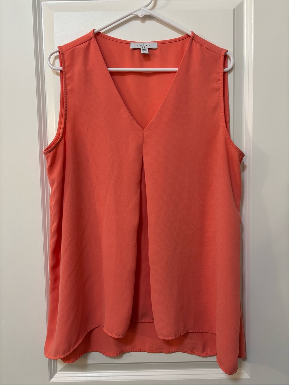 Fever Coral Tunic Sleeveless Top, Size L